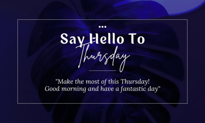 Positive good morning thursday